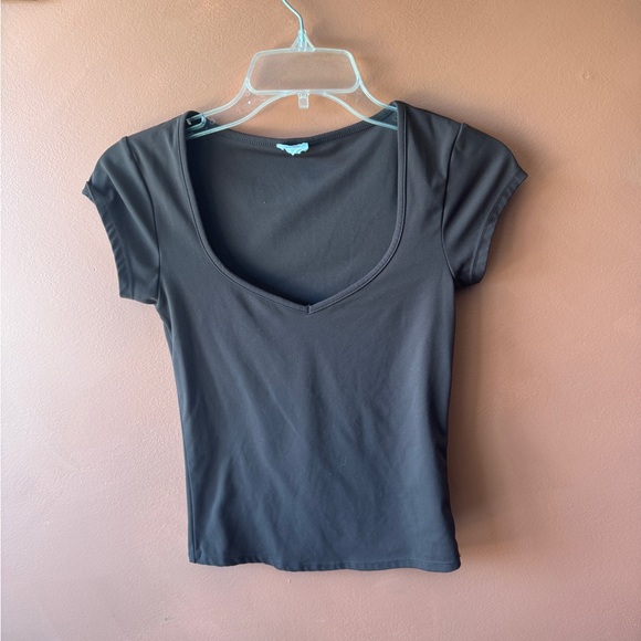 Garage Tops - Garage Brown Scoop Neck Short Sleeve Tee